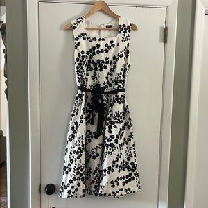 Talbots Black and White Midi Dress